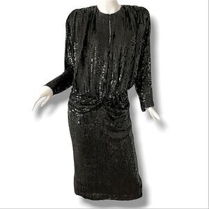 80s sequins cocktail dress